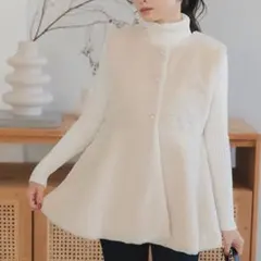 【美品】ペプラムファーベスト