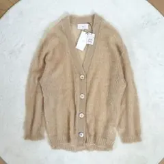 ​【新品タグ付】Vin モヘア混シアーカーディガン 19,000円 キャメル Fのサムネイル