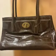 COACH ハンドバッグ ダークブラウンのサムネイル