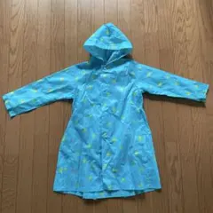 子ども用　レインコート　カッパ　110サイズ　雨具　星柄　水色