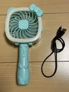 キティ 風 ライト付 ハンディーファン 扇風機のサムネイル