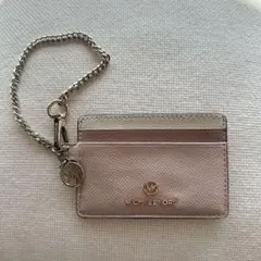 MICHAEL KORS パスケース ベージュ チェーン付き ピンクベージュ