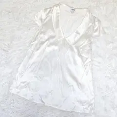 極美品　ARMANI COLLEZIONI シルク 半袖デザイン加工　トップス