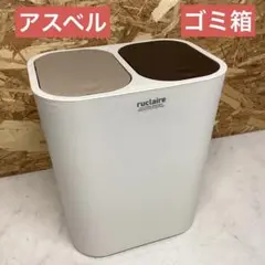 アスベル　ruclaire 二分割ごみ箱 ホワイト　ダストボックス　分別（N31
