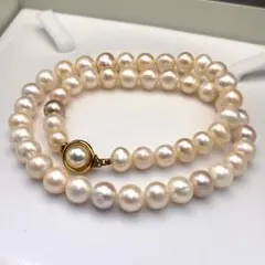 【テリ◎】本真珠 ネックレス パール 大珠　約8.4〜9.2mm ラウンド