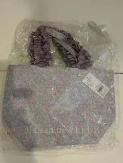 新品未開封　Maison de FLEUR フリルハンドルトートバッグ　小花柄