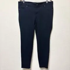 ニューヨークアンドカンパニー スキニーパンツ 無地 14 黒 通勤 ゆったり