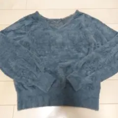 Twelve Agenda シャギーニットセーター（レース付き）