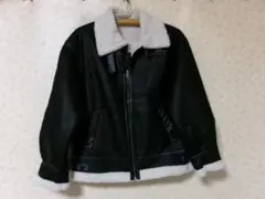 102517　SELECT MOCA 裏ボアジャケット　合成皮革　黒　M