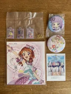 アイカツ　ガチャ　色紙　缶バッジ　まとめ売り