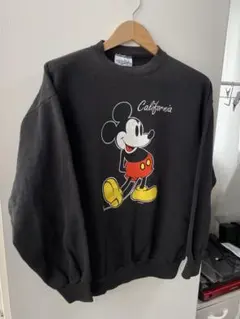 【希少ブラック】 ベルバシーン　ミッキー　スウェット　80s 90s Lのサムネイル
