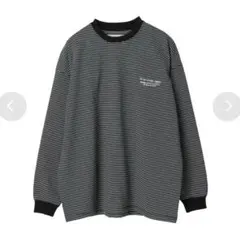 リサイクル20/2ボーダー天竺ロゴ刺繍L/S TEE