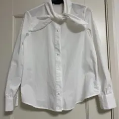 ZARA リボン付きポプリンシャツ XSサイズ