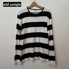 00s Old Uniqlo白黒ボーダー ロンt