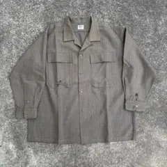 開襟 grunge Y2K ストライプ カバーオール archive 古着