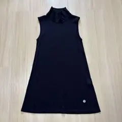 Rene ルネ　ニットワンピース　膝丈　ハイネック　36 ネイビーのサムネイル