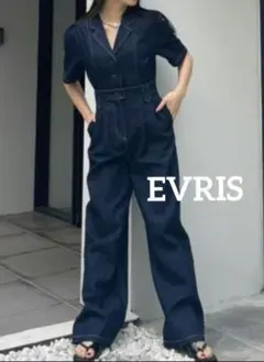 1850 EVRIS【WEB限定/2023】ジャンプスーツ デニム