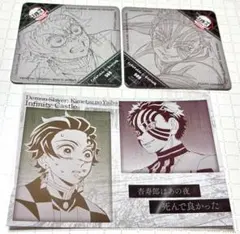鬼滅の刃 ダイニング メタリックポストカード コースター 竈門炭治郎 猗窩座