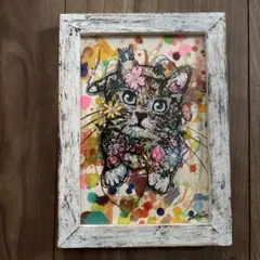 ネコ ドローイング作品 線画