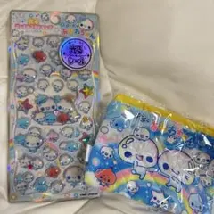 ぷくぷくあわわちゃん ジュエルプチドロップシール　キルトポーチ　セット