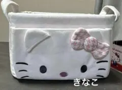 新品♡キティ　仕切り付き収納ケース　ギャル　ギピンク　しまむら　千鳥柄のサムネイル