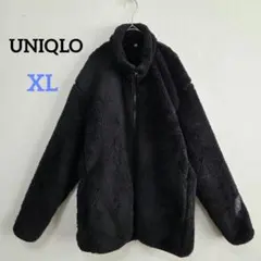1468 ユニクロ ファーリーフリースフルジップジャケット 長袖【XL】ブラック