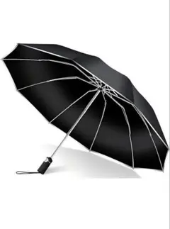 逆折り式10本骨❣️折りたたみ傘 黒 ワンタッチ自動開閉 男女兼用 晴雨兼用 UV