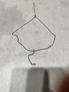 パール装飾チェーンネックレス
