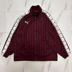 プーマ　ボルドー　トラックジャケット　希少色　刺繍ロゴ　サイドライン　XOサイズ