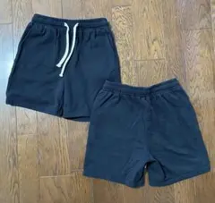 2点セット／黒　ハーフパンツ