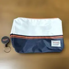 BEAMS DESIGN ポーチ リールキーホルダー付き