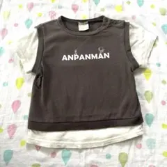 アンパンマン　ベスト重ね着風　トップス　Tシャツ