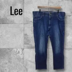 リー Lee デニムパンツ ジーパン ロゴボタン 大きいサイズ 古着 ストレッチ