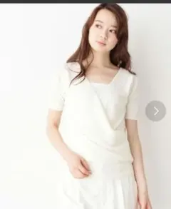 半袖ニット　白のサムネイル
