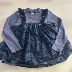 petit main 130 チュニック　黒　キラキラ