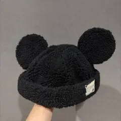 Tokyo Disney Resort ミッキー ファンキャップ ボア 黒