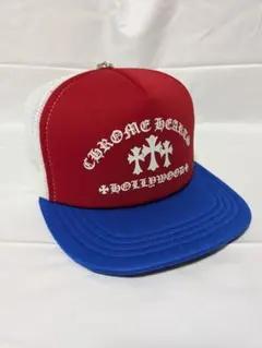 新品CHROME HEARTS トラッカーキャップ レッド ブルー - メルカリ