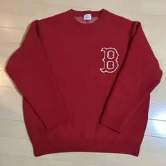 MLBチームロゴHAPPYニット　レッド