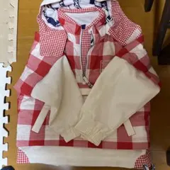 FILA アノラックジャケット 赤白チェック　スキー　スノーボード