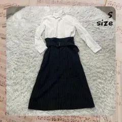 Mika Owen ミラオーウェン ストライプ柄 ロングワンピース