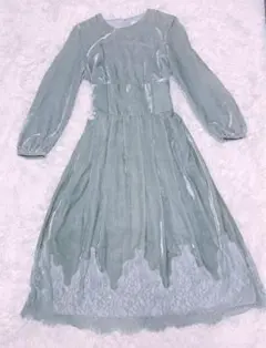 JILLSTUART ステラ ベルベット ワンピース ベロア グリーン