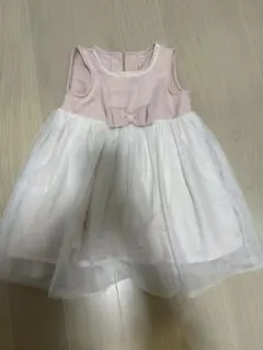 【100】フォーマルドレス ピンク チュール　入学式　発表会　結婚式　七五三