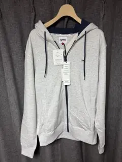 TOMMY JEANS フルジップパーカー グレー