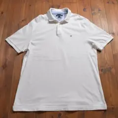 TOMMY HILFIGER CUSTOM FIT 半袖ポロシャツ ホワイト
