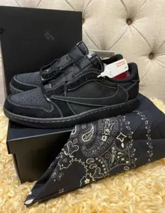 Travis Scott × Nike AJ1 Low OG ブラック26CM