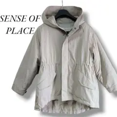 センスオブプレイス　ボア　モッズコート　2WAY　アウター　春　冬　ジャケット