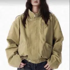 shein ジャケット ベージュ