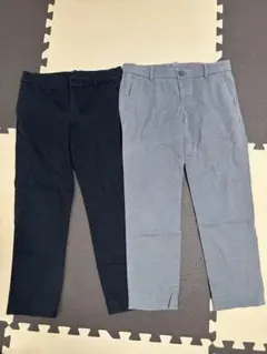 ユニクロ　UNIQLO パンツ　ブラック　黒　グレー　オフィスカジュアル