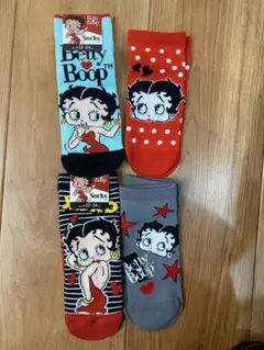 Betty Boop ソックス 4足セット　23~25㎝
