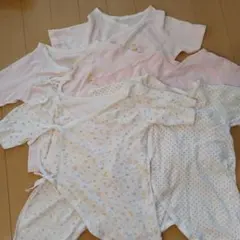 夏生まれ 出産準備 短肌着 コンビ肌着 50.60 女の子 ピンク